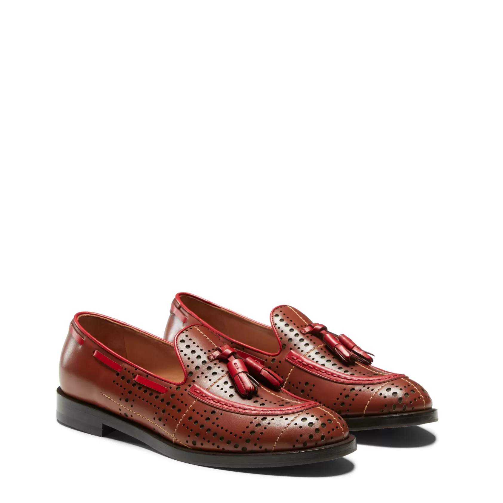 Fratelli Rossetti -coloured leather Tartan Brera loafer | Almond Fashion