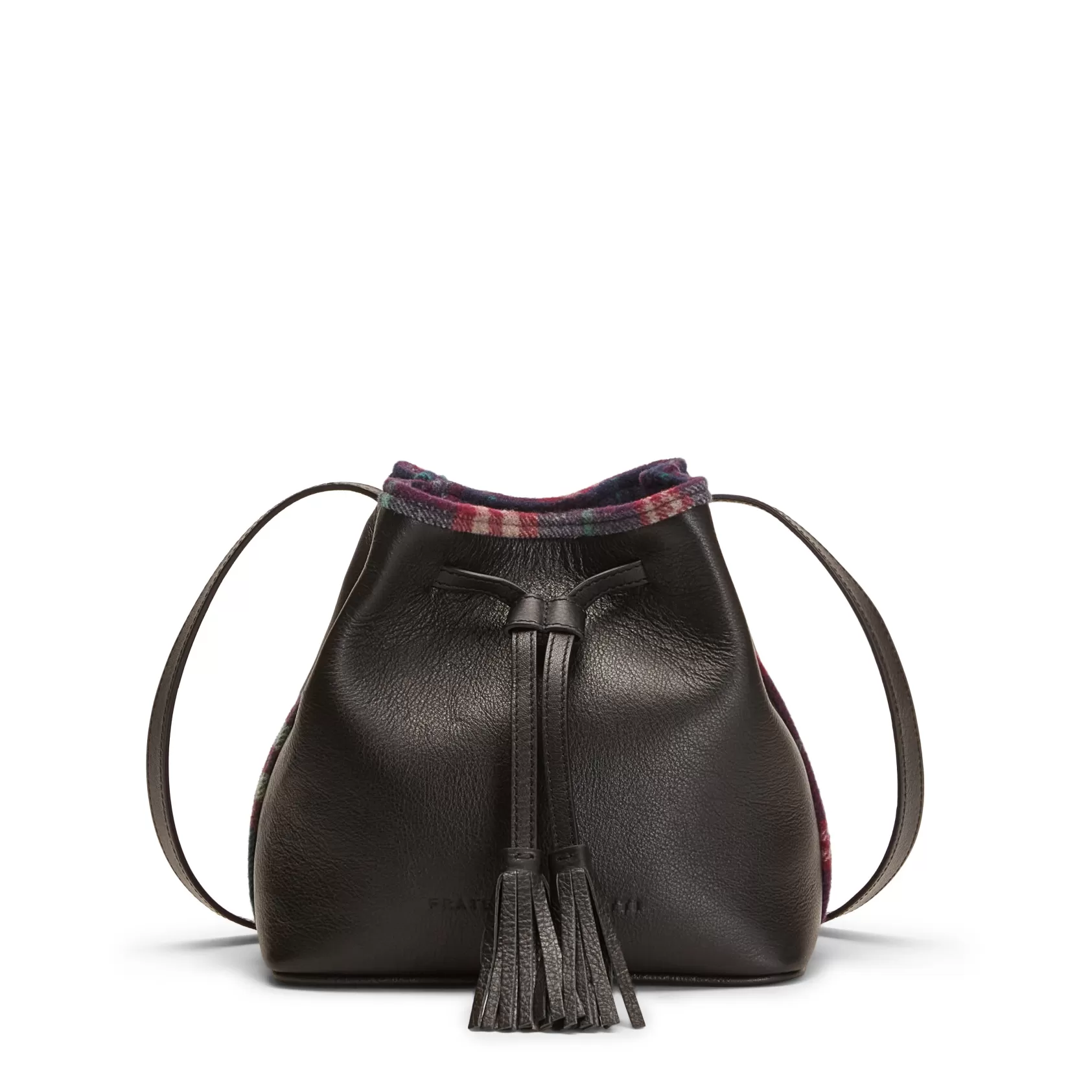 Fratelli Rossetti Black leather and fabric bucket bag | Best Sale