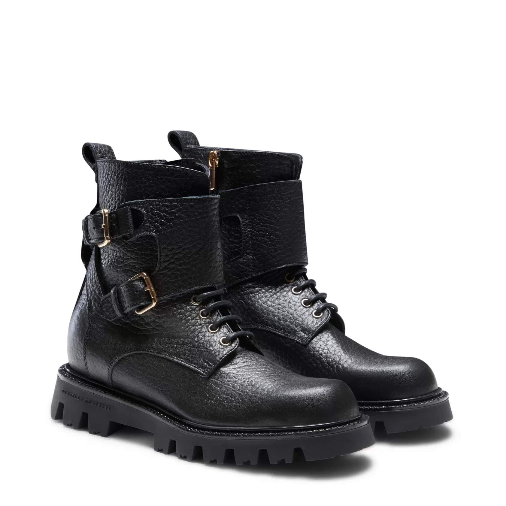 Fratelli Rossetti Black leather biker boot | Nero Cheap