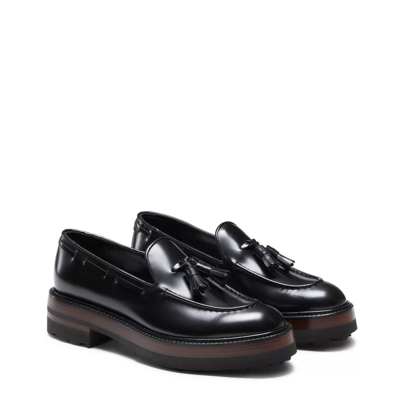 Fratelli Rossetti Black leather Brera loafer | Outlet