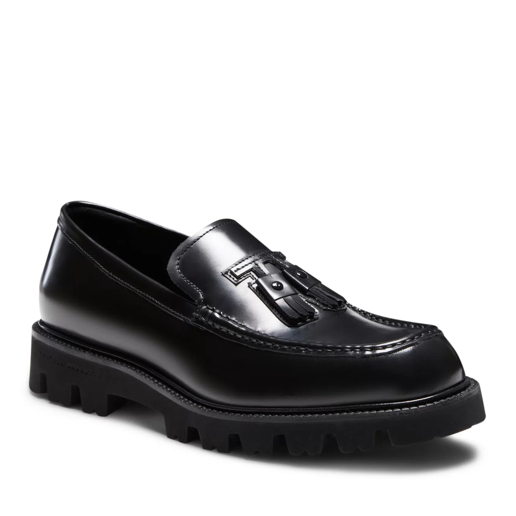 Fratelli Rossetti Black leather Fiocchetto Patch Registered Design loafer | Nero Best