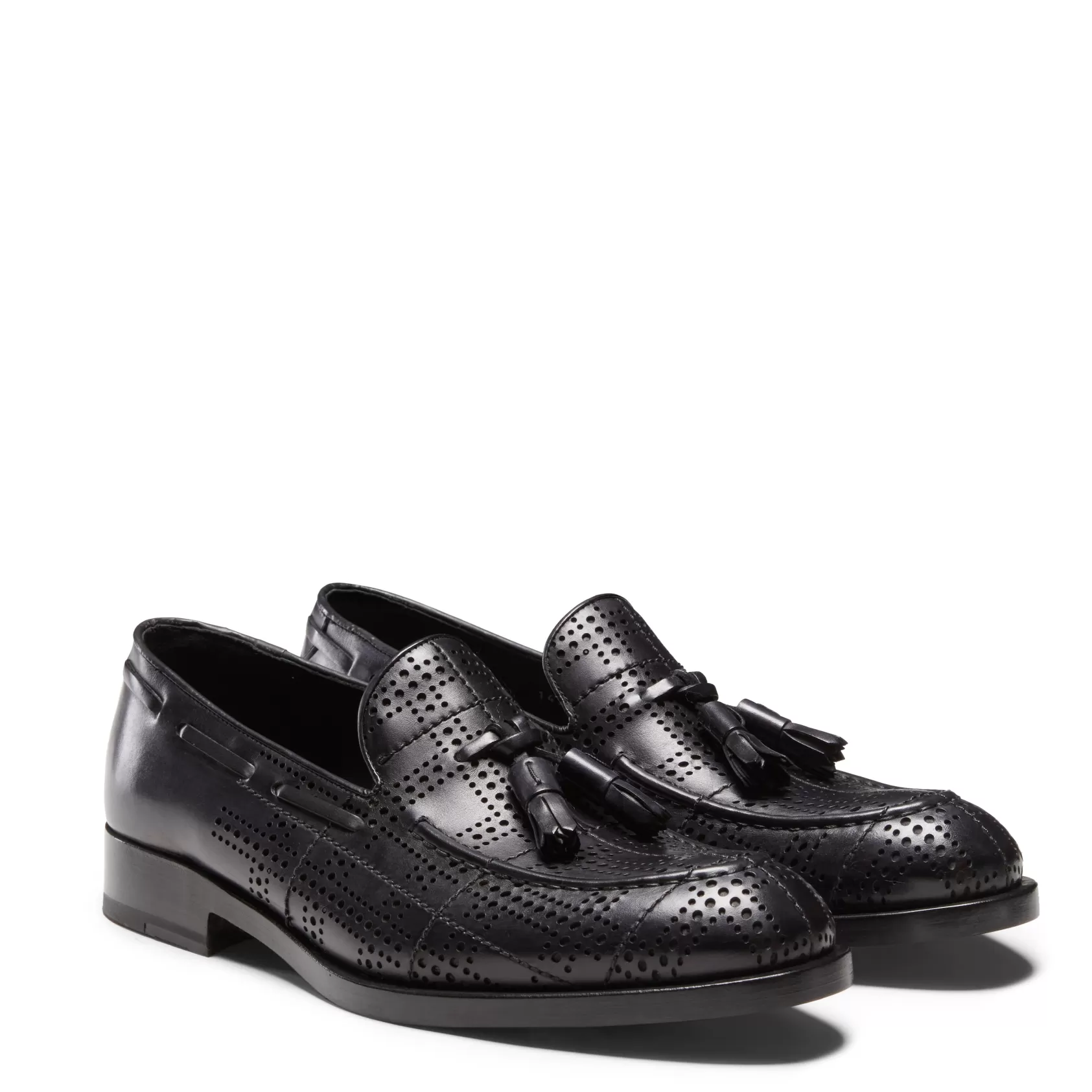 Fratelli Rossetti leather Tartan Brera loafer | Black New