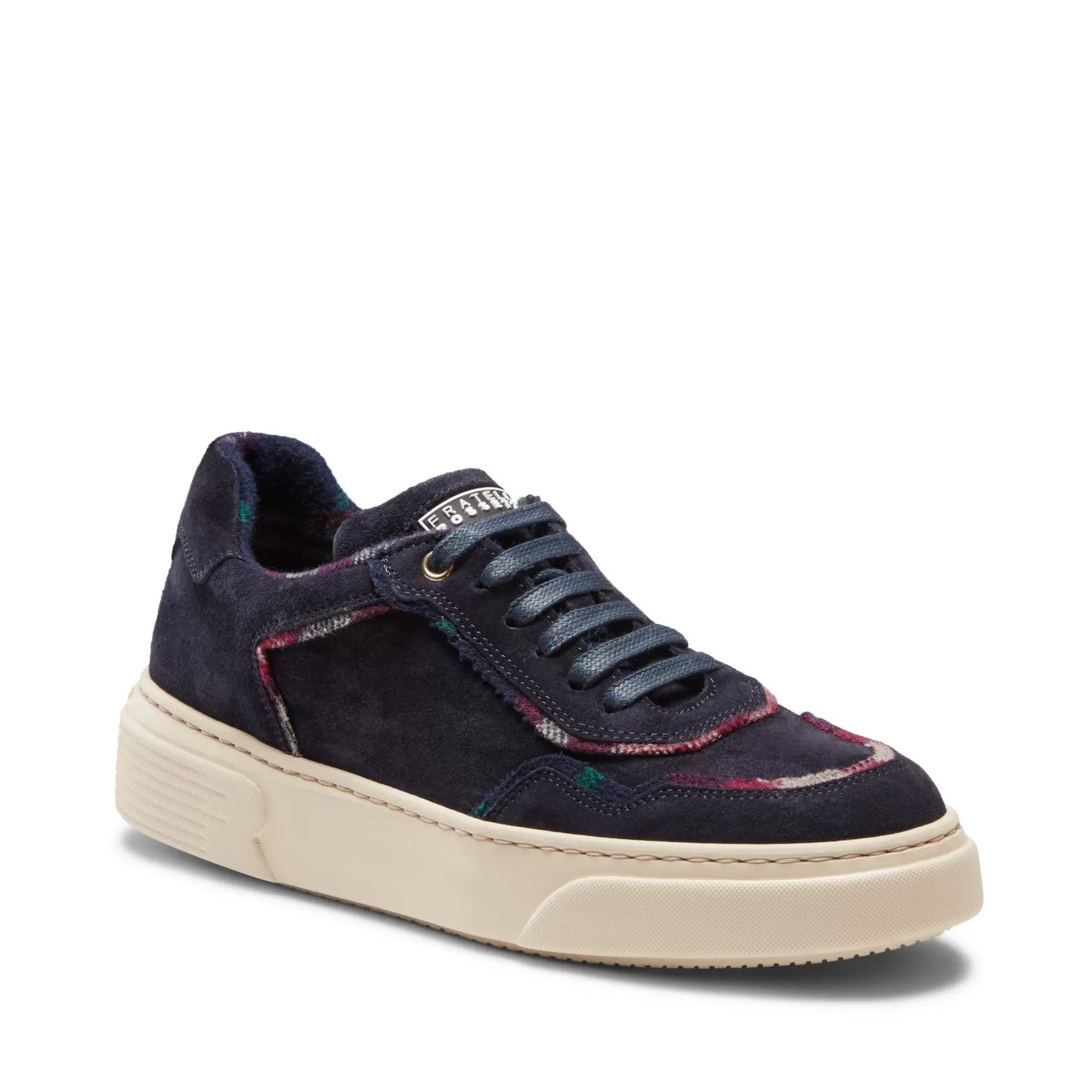 Fratelli Rossetti suede Tartan sneaker | Blue Shop