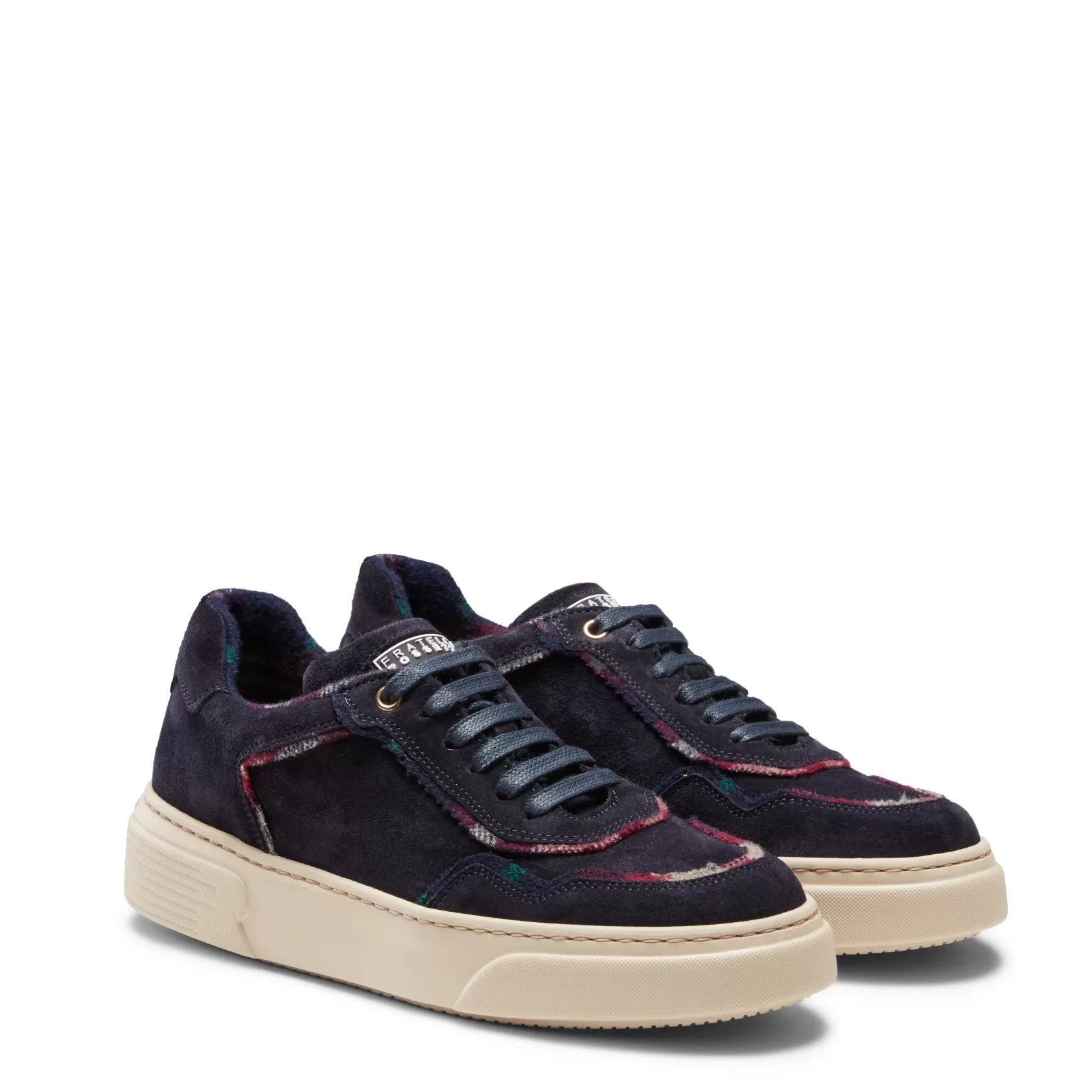 Fratelli Rossetti suede Tartan sneaker | Blue Shop