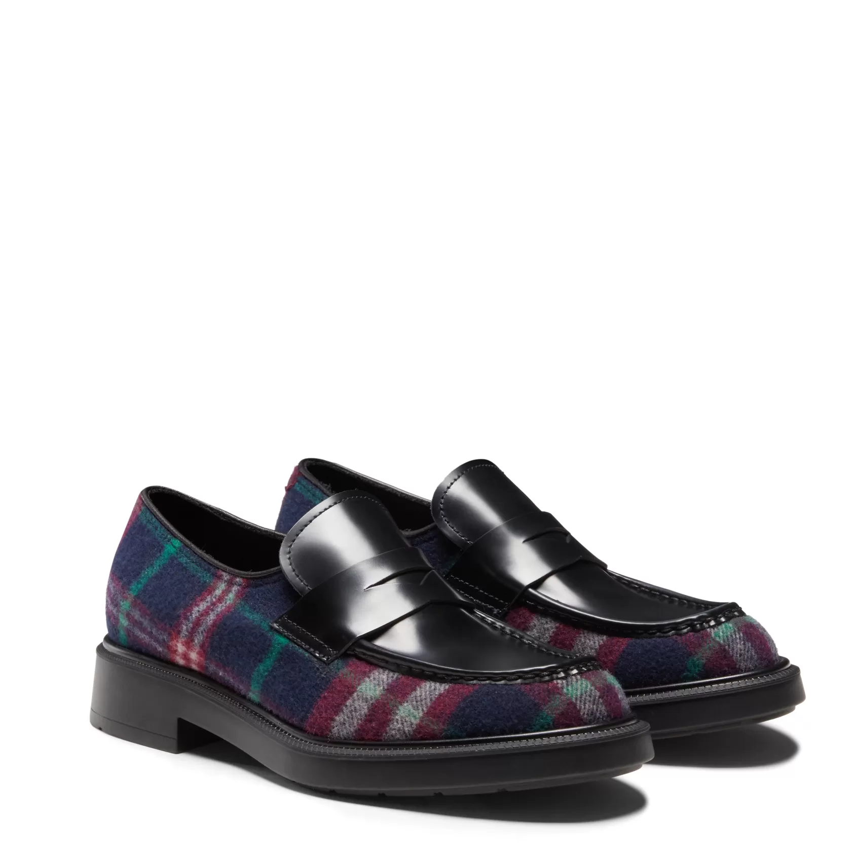 Fratelli Rossetti e Tartan fabric loafer | Blu Fashion