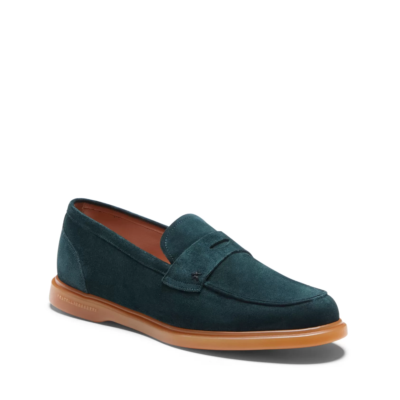 Fratelli Rossetti Bottle green suede loafer | Bottiglia Store