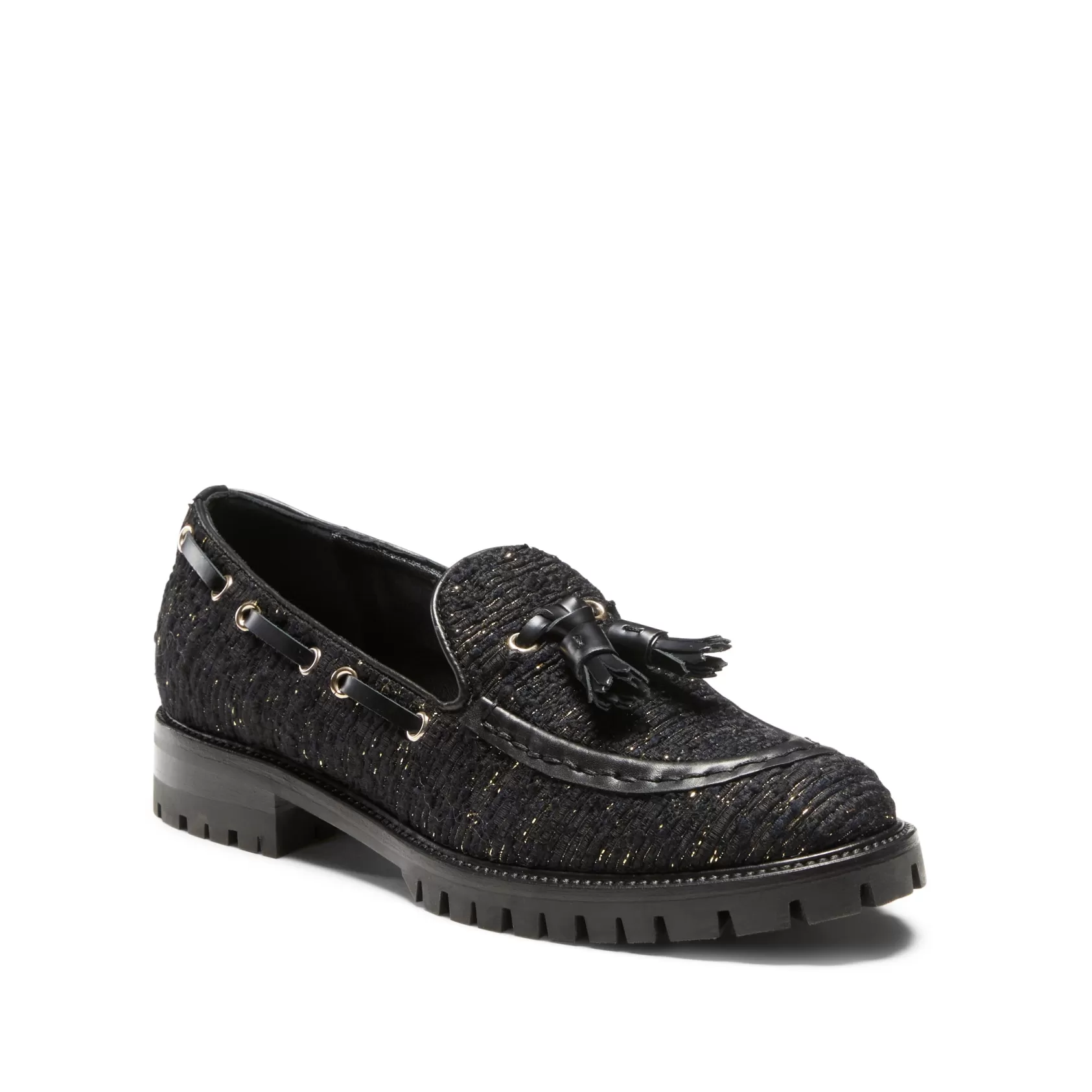 Fratelli Rossetti Brera loafer in black fabric | Nero/oro Clearance