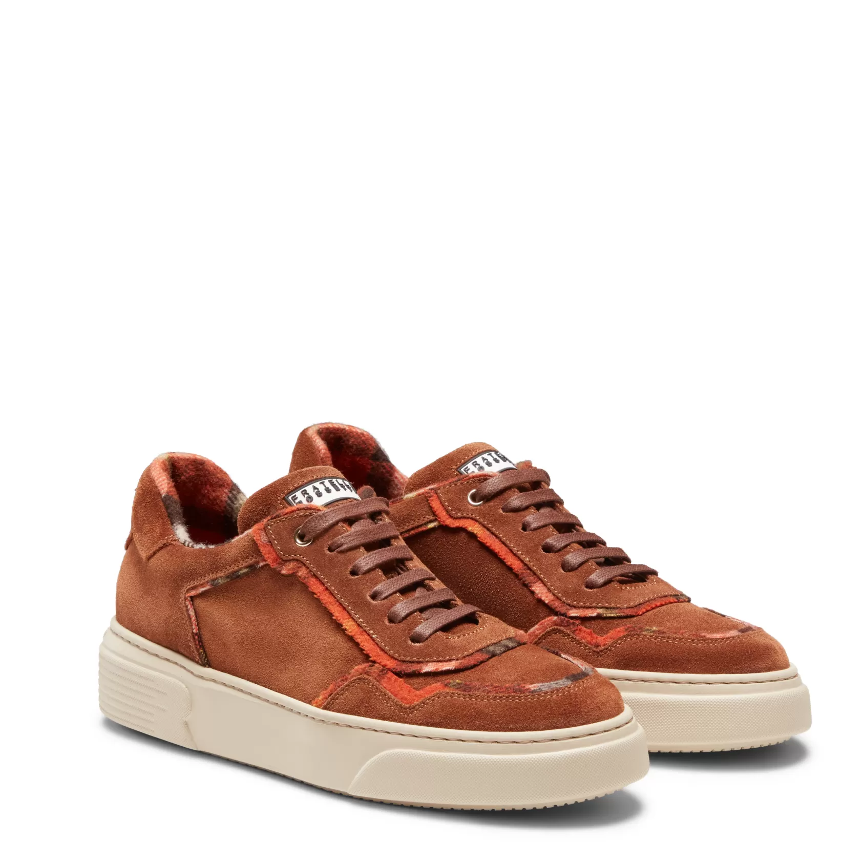 Fratelli Rossetti -colour suede Tartan sneaker | Burnt Cheap