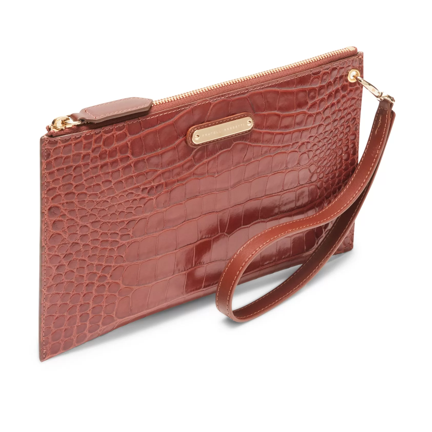 Fratelli Rossetti Bustina donna in pelle colore cognac- Flash Sale