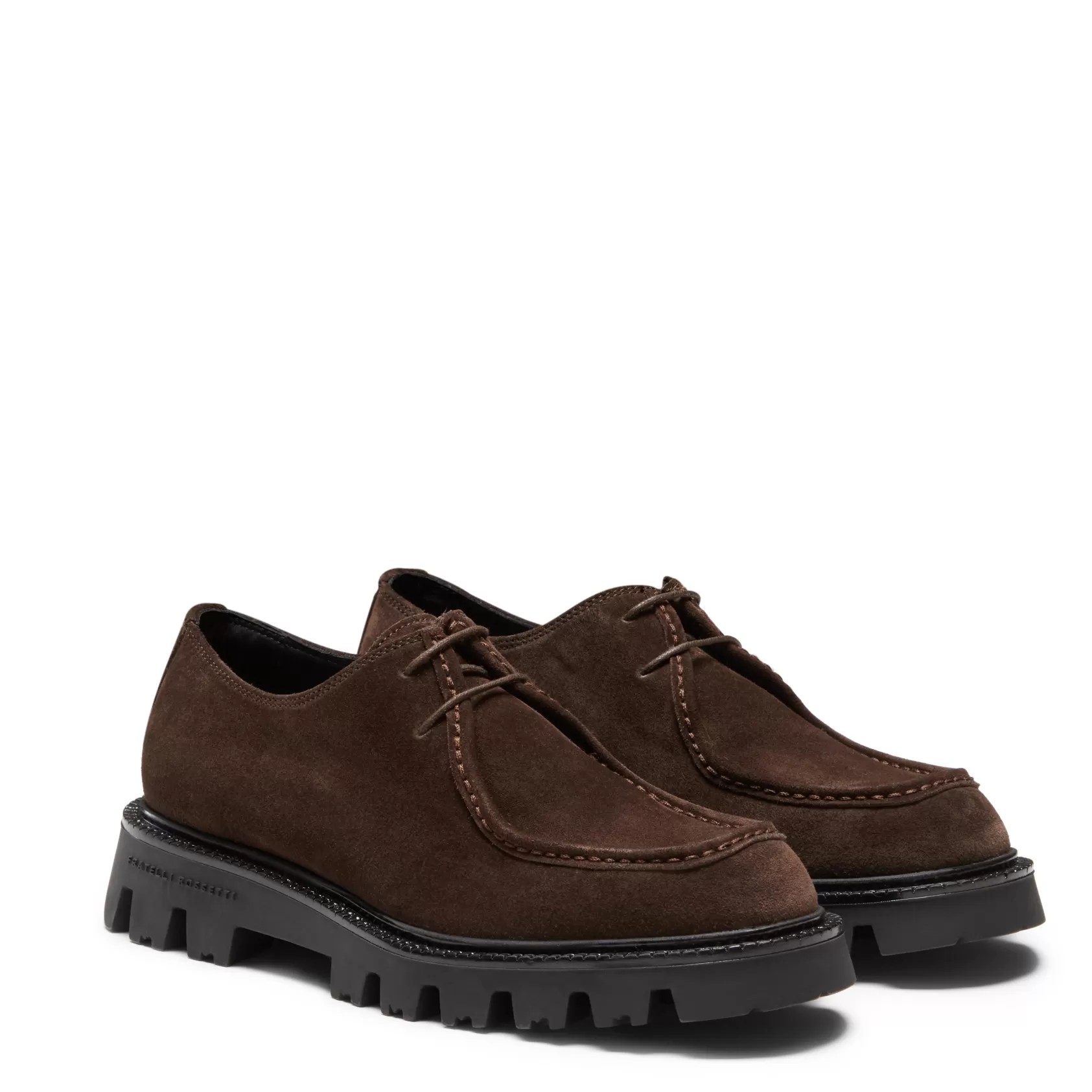 Fratelli Rossetti Cocoa brown suede Derby shoe | Store