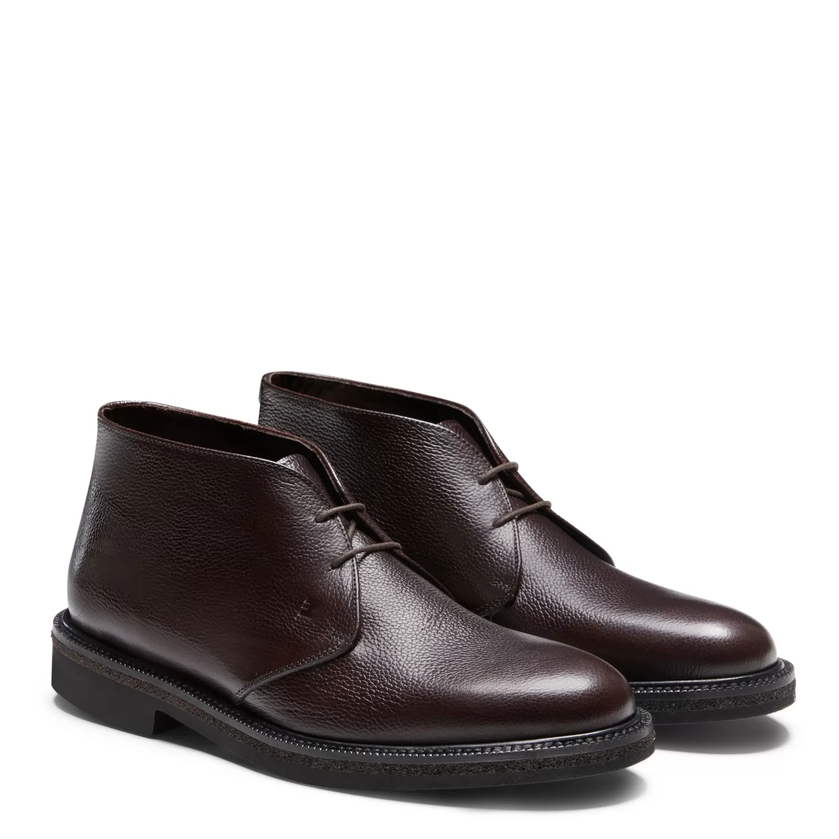 Fratelli Rossetti Desert boot in ebony leather | Ebano Shop