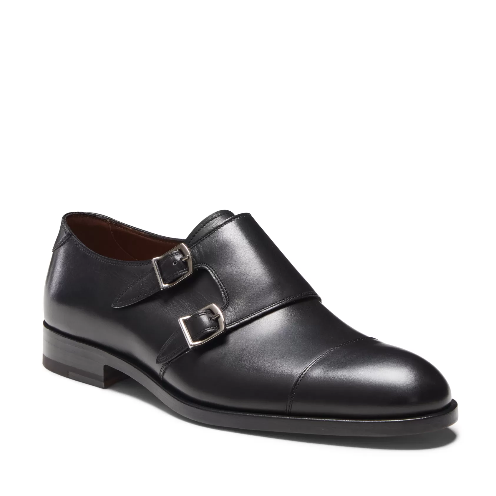 Fratelli Rossetti Double-buckle Derby shoe in leather | Black Fashion