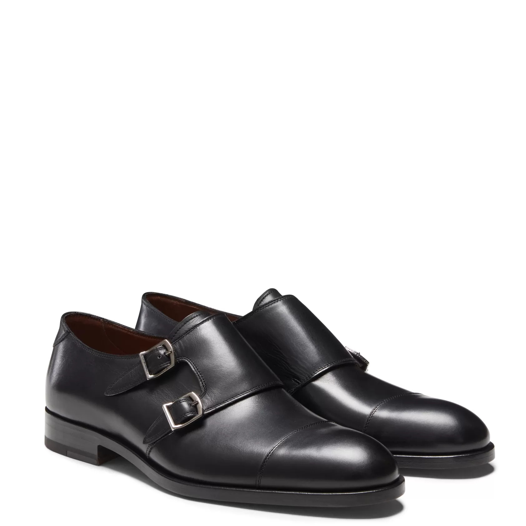 Fratelli Rossetti Double-buckle Derby shoe in leather | Black Fashion