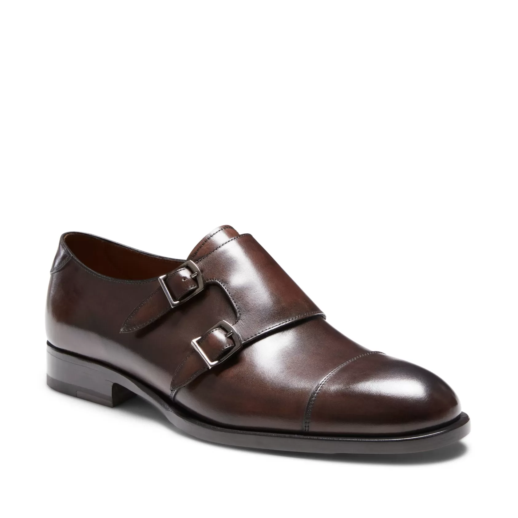 Fratelli Rossetti Double-buckle Derby shoe in leather | Ebony Cheap