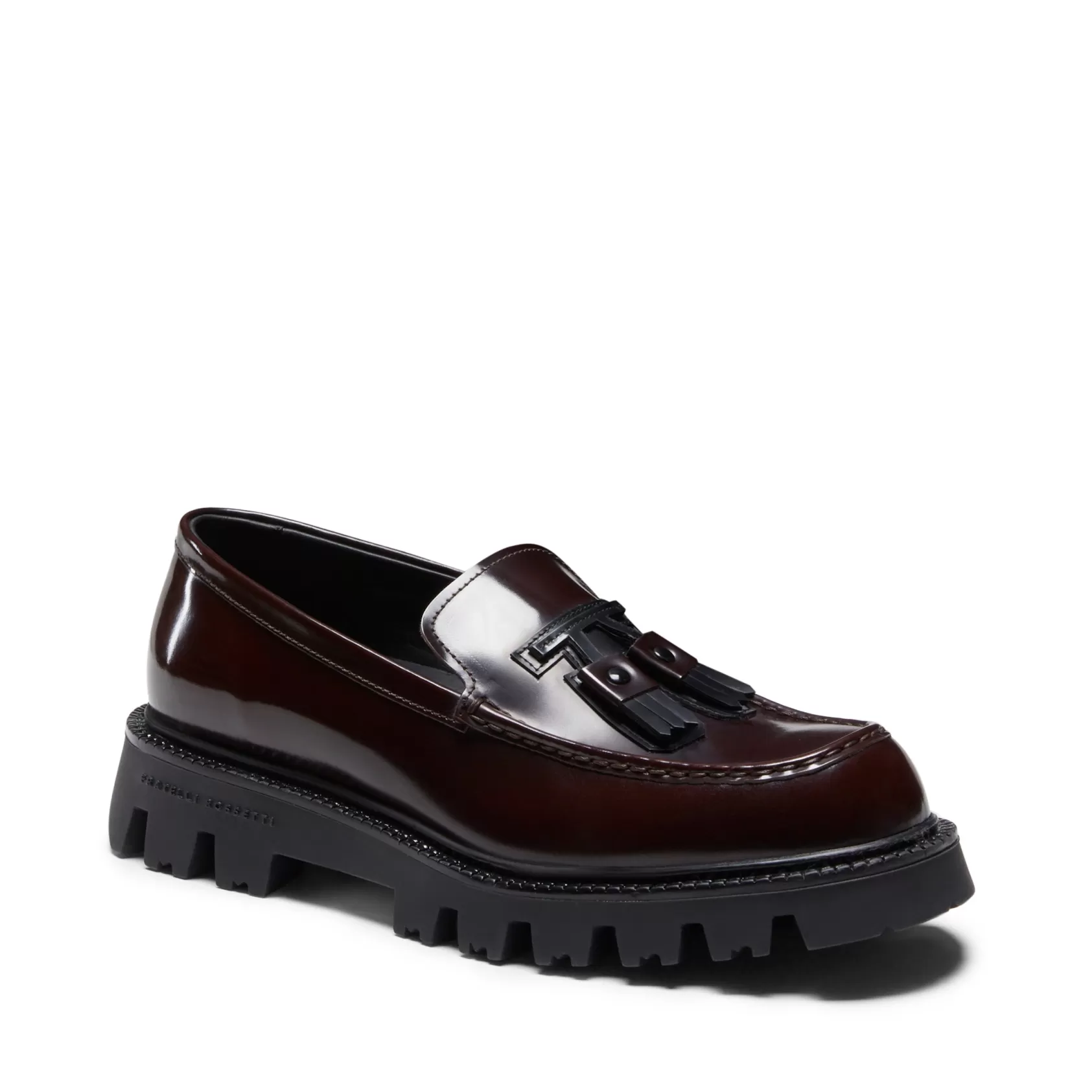 Fratelli Rossetti Fiocchetto Patch Registered Design loafer in leather | Burgundy Fashion