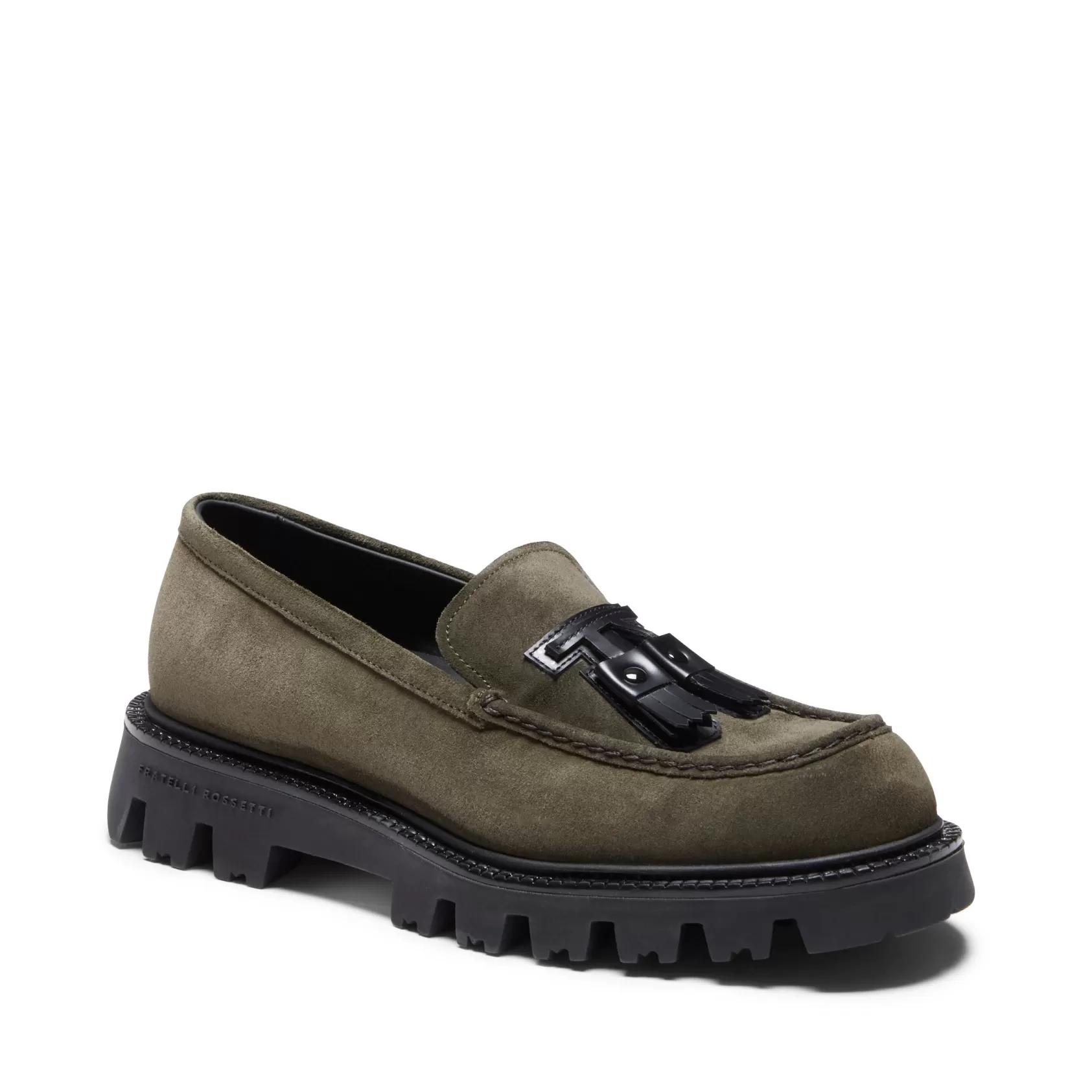 Fratelli Rossetti Fiocchetto Patch Registered Design loafer in forest green suede | Hot
