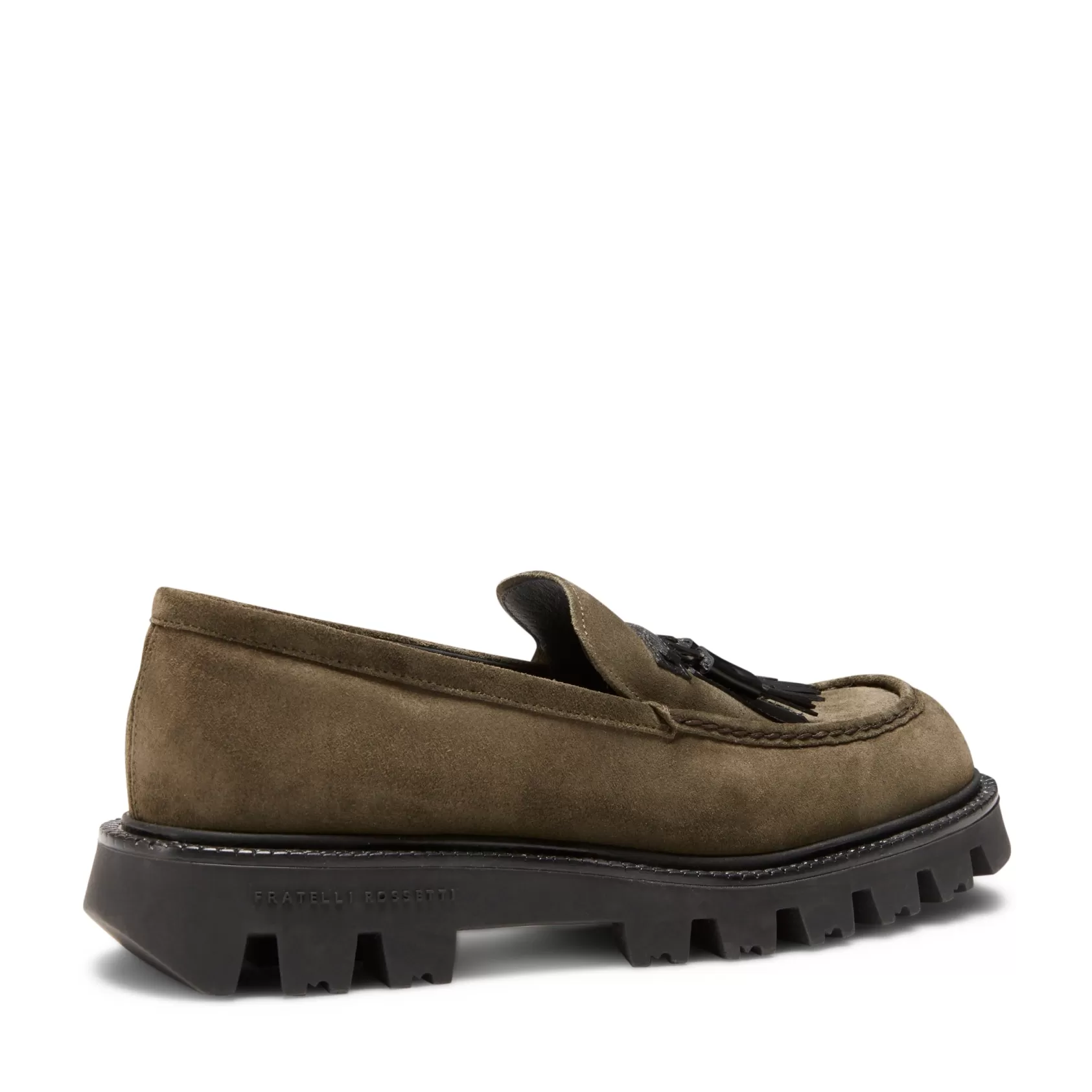 Fratelli Rossetti Fiocchetto Patch Registered Design loafer in forest green suede | Hot