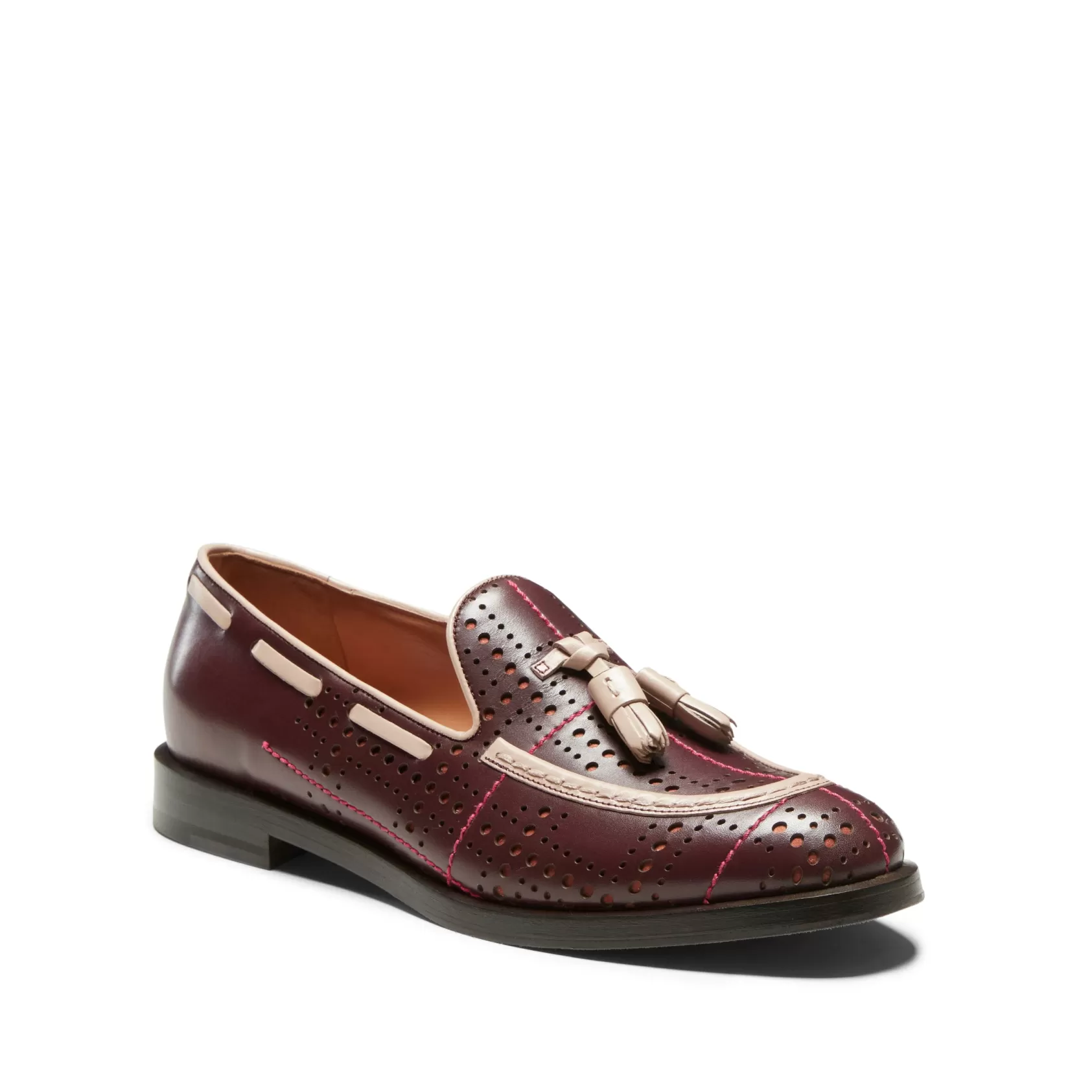 Fratelli Rossetti leather Tartan Brera loafer | Garnet Discount