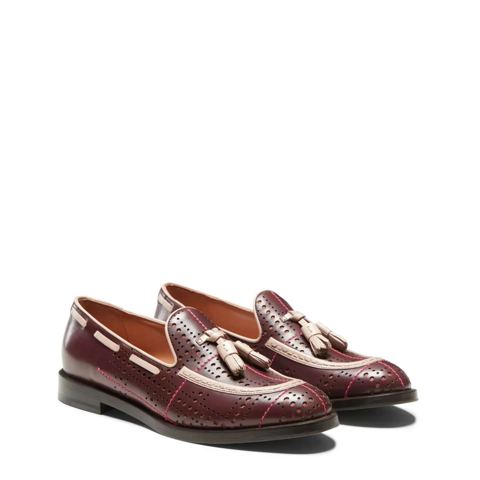 Fratelli Rossetti leather Tartan Brera loafer | Garnet Discount