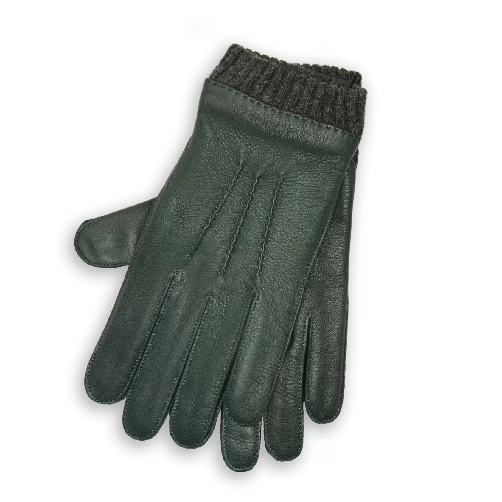 Fratelli Rossetti Guanto uomo in pelle colore verde- Muschio Hot