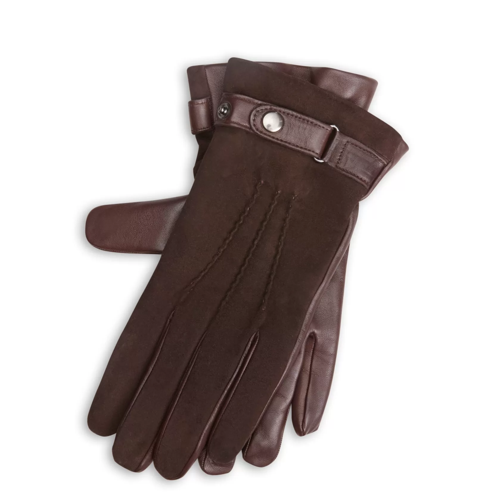 Fratelli Rossetti Guanto uomo in pelle e suede colore - Marrone Best Sale