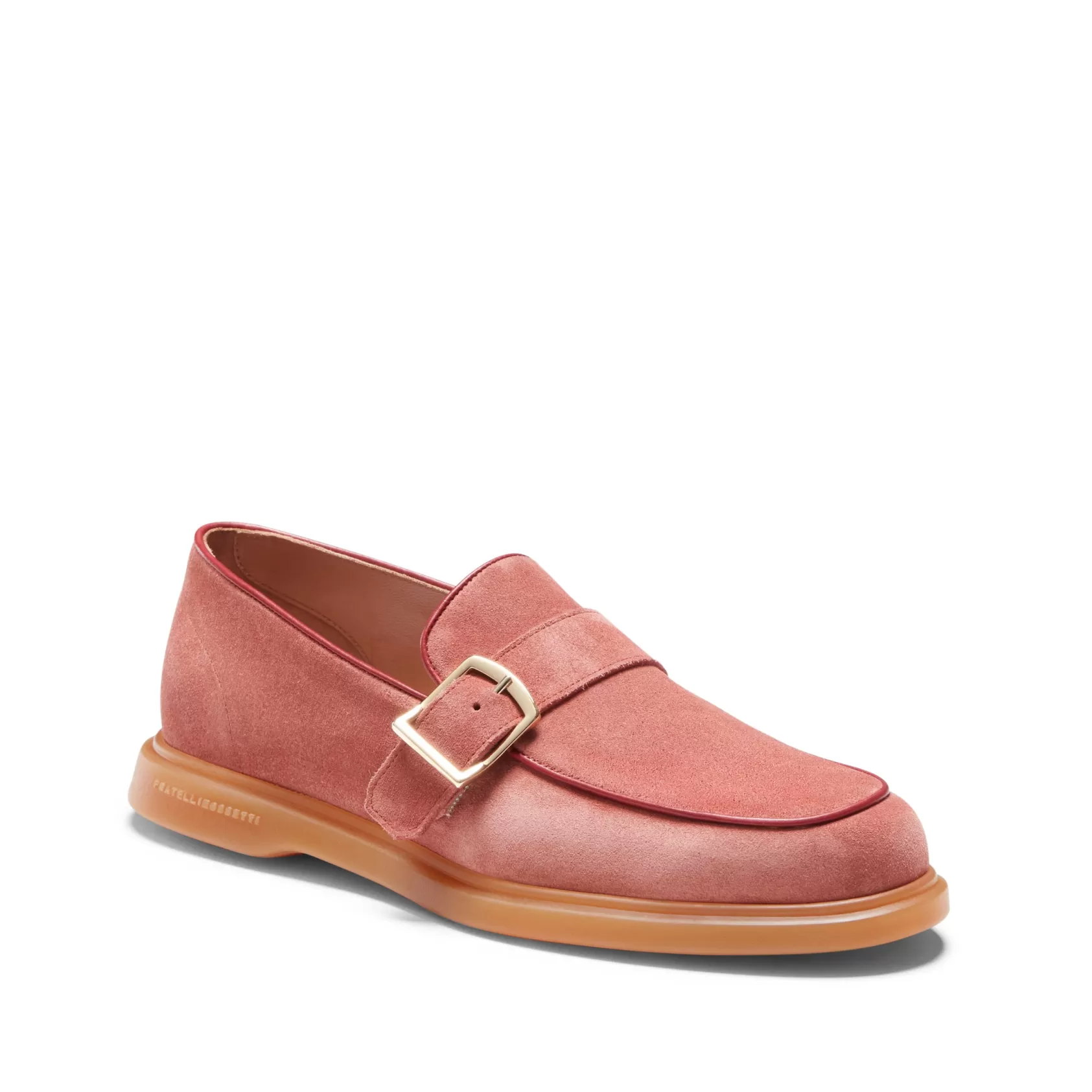 Fratelli Rossetti Lychee-coloured suede loafer | Litchi Store