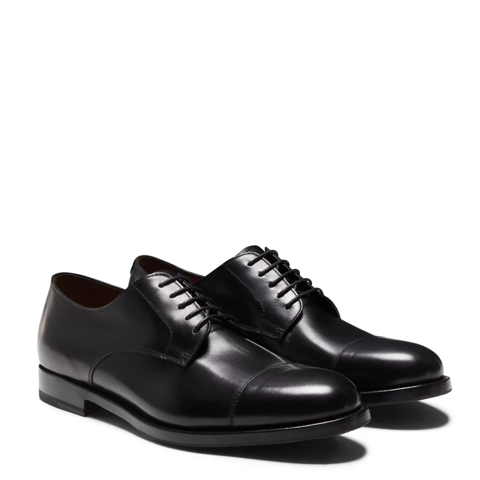 Fratelli Rossetti Men’s black leather lace-up Derby shoe | Nero Cheap