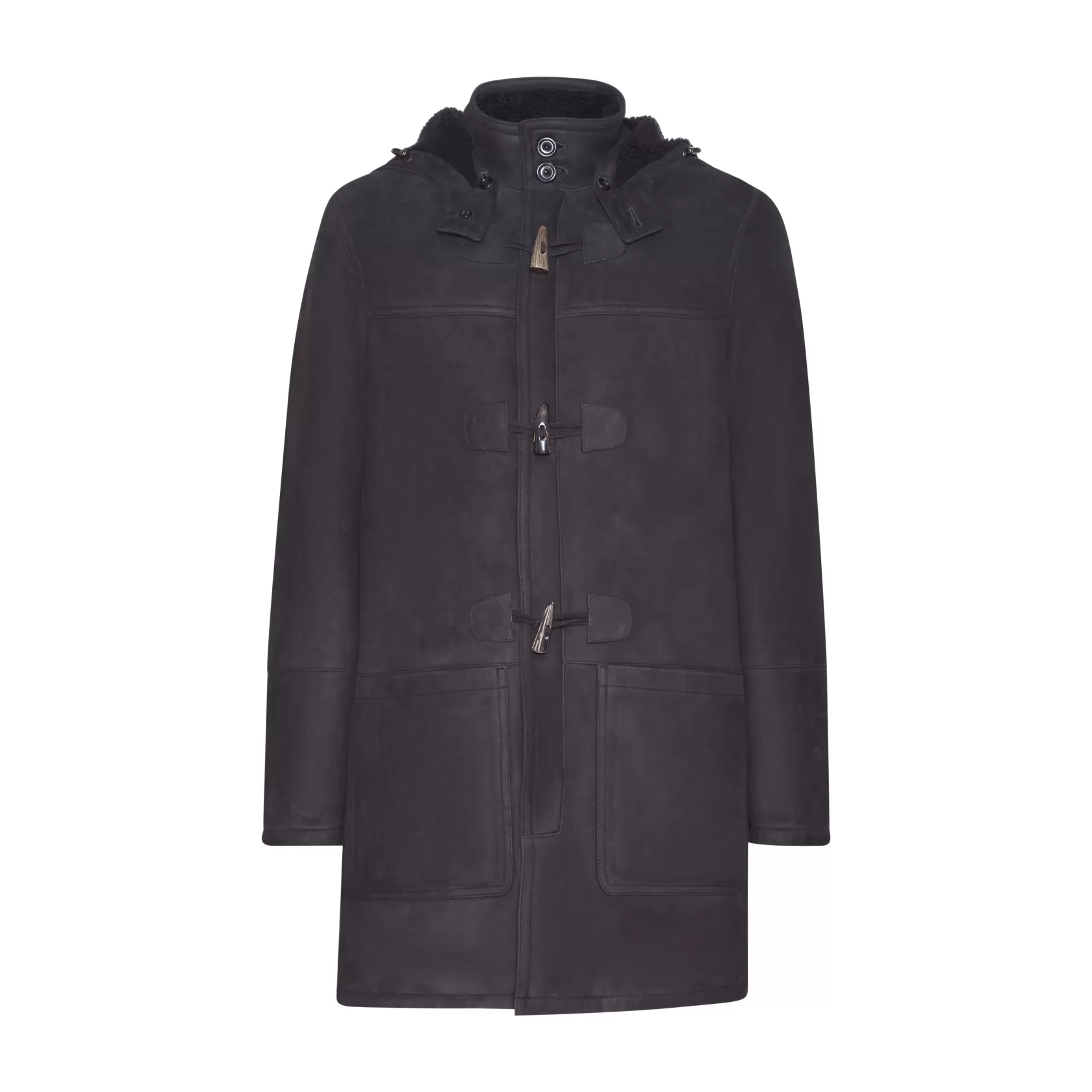 Fratelli Rossetti Men’s black shearling jacket | Grigio New