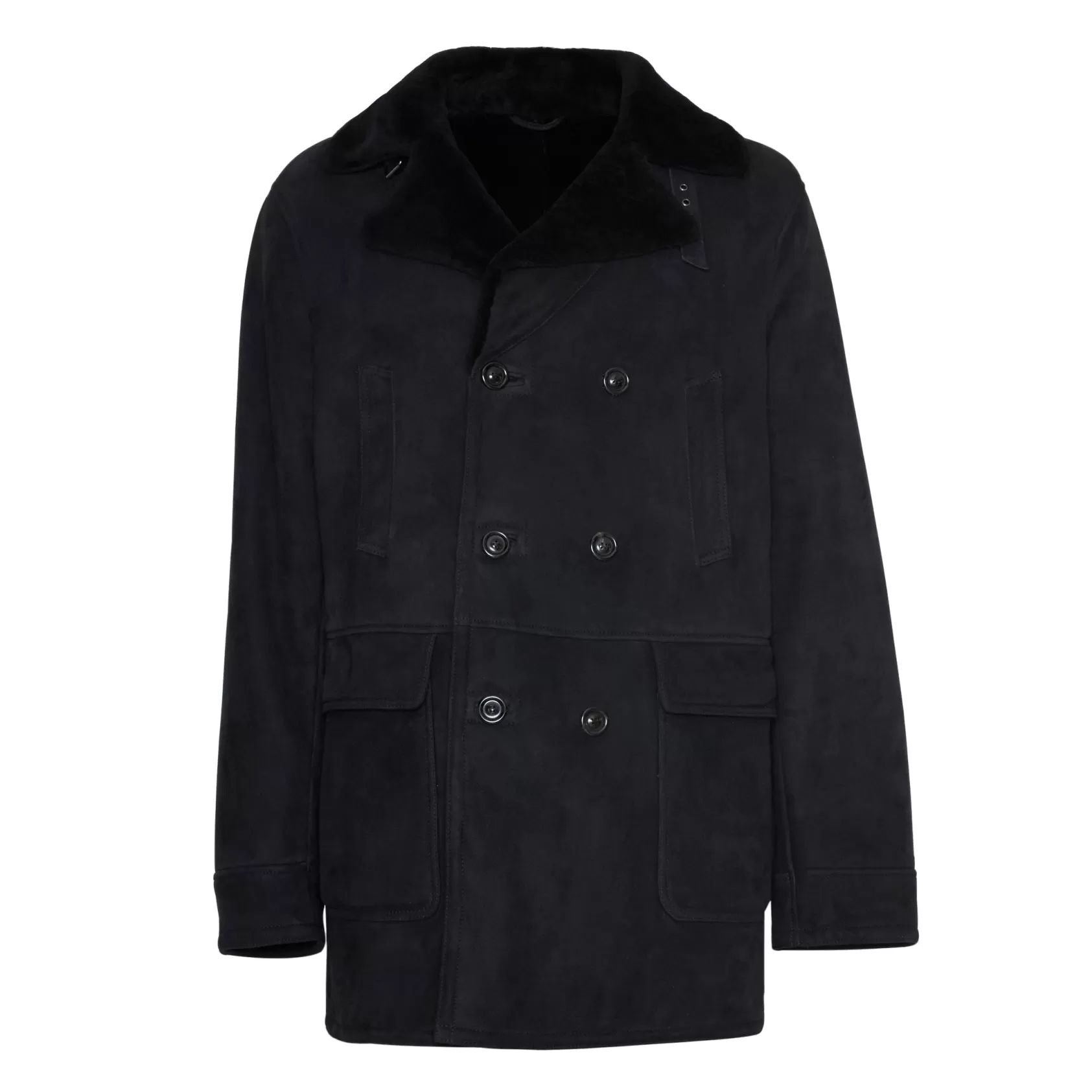 Fratelli Rossetti Men’s blue shearling coat | Best