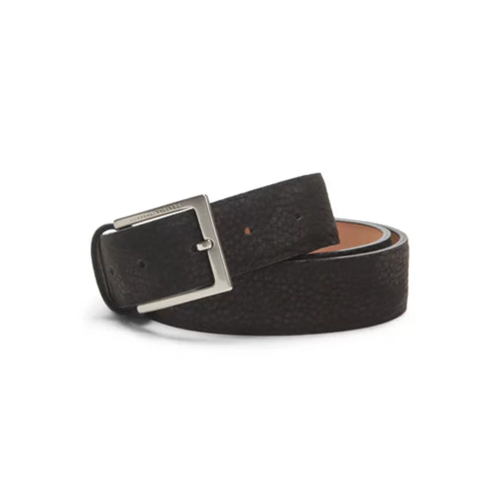 Fratelli Rossetti Men's charcoal grey nubuck belt | Antracite Outlet