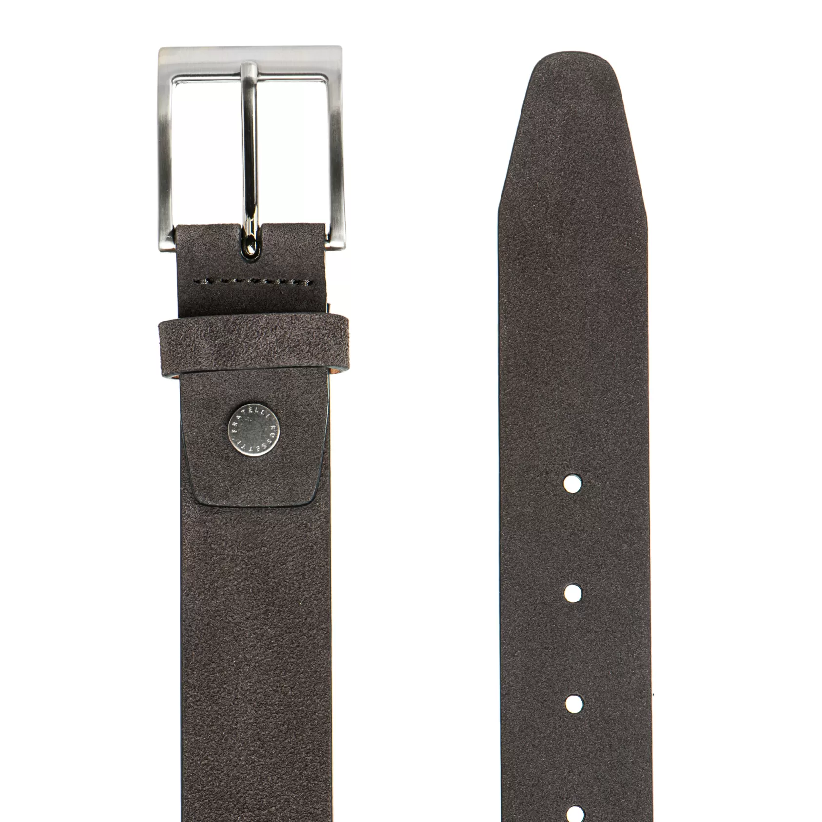 Fratelli Rossetti Men's charcoal grey suede belt | Cheap