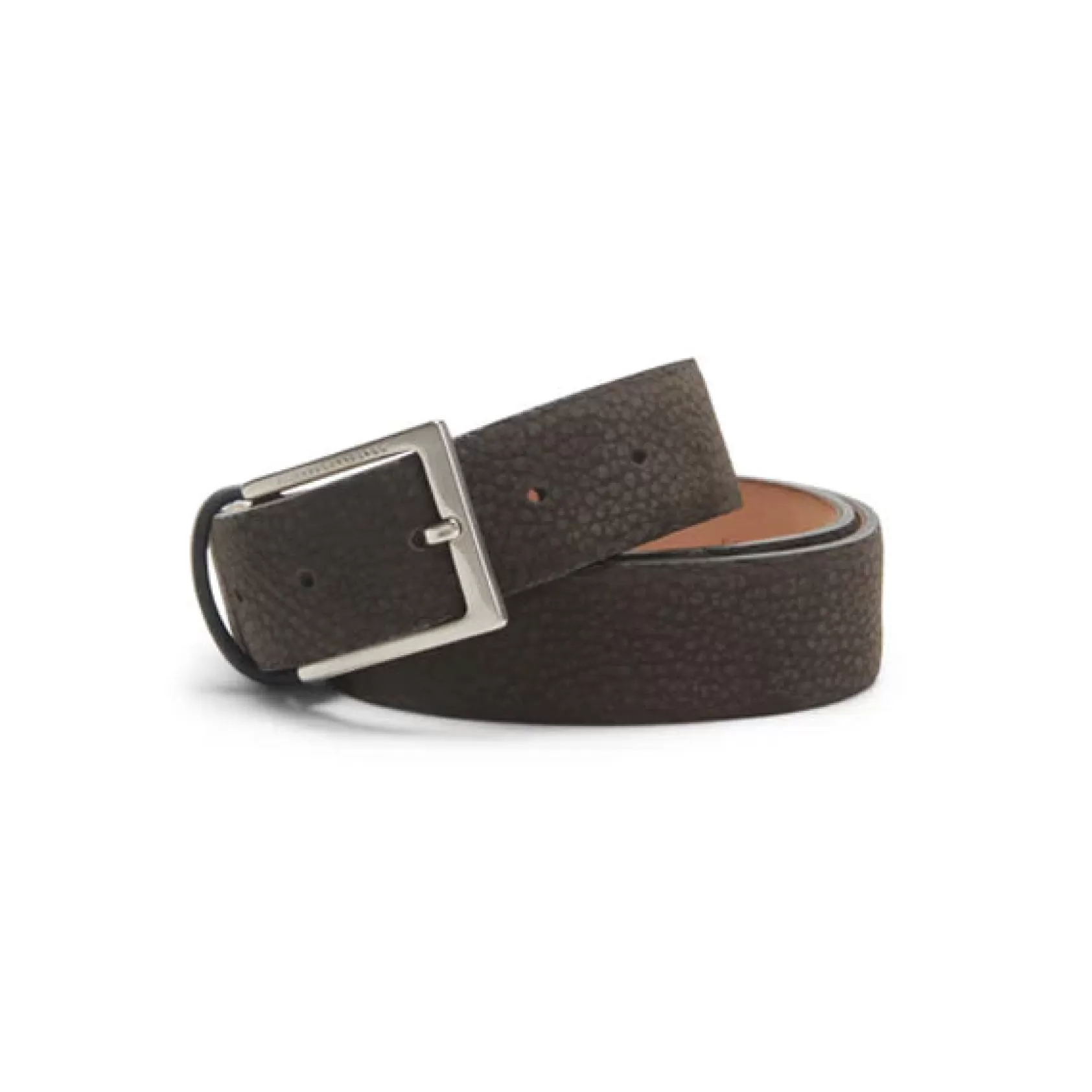 Fratelli Rossetti Men's cocoa brown nubuck belt | Cacao Discount