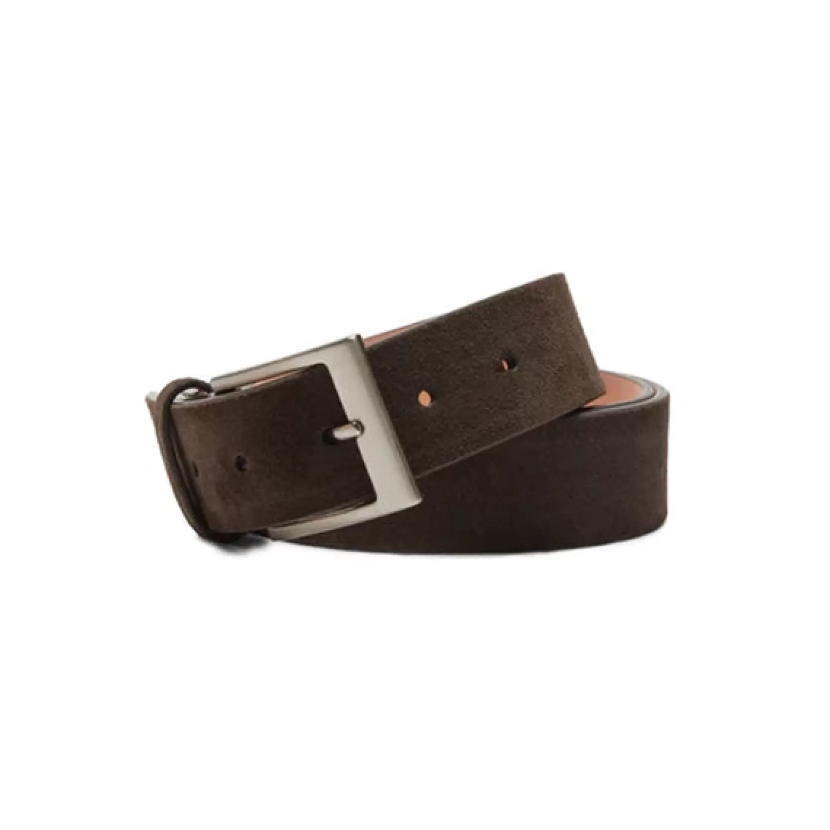 Fratelli Rossetti Men's cocoa brown suede belt | Store