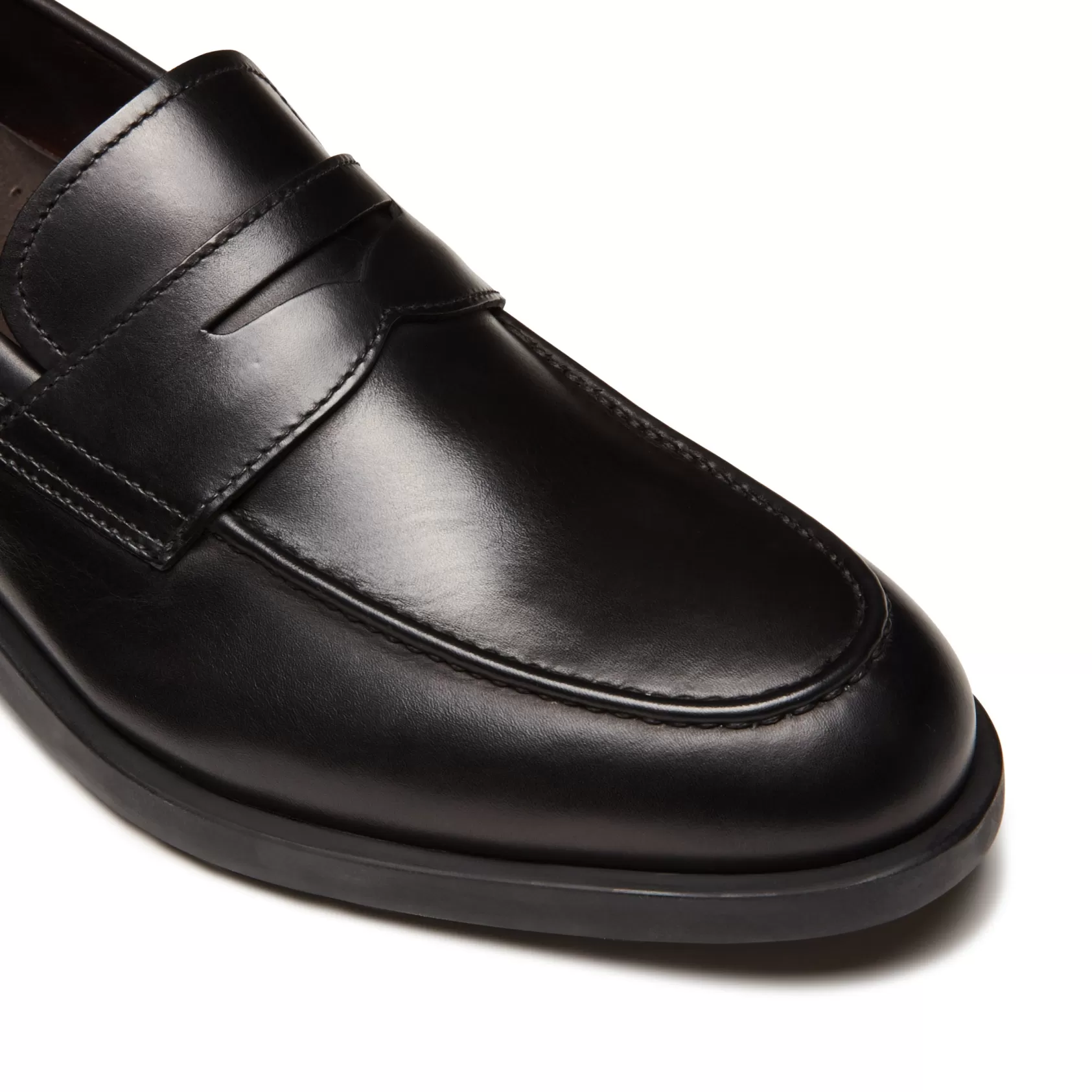 Fratelli Rossetti Mocassino in pelle color nero- Outlet