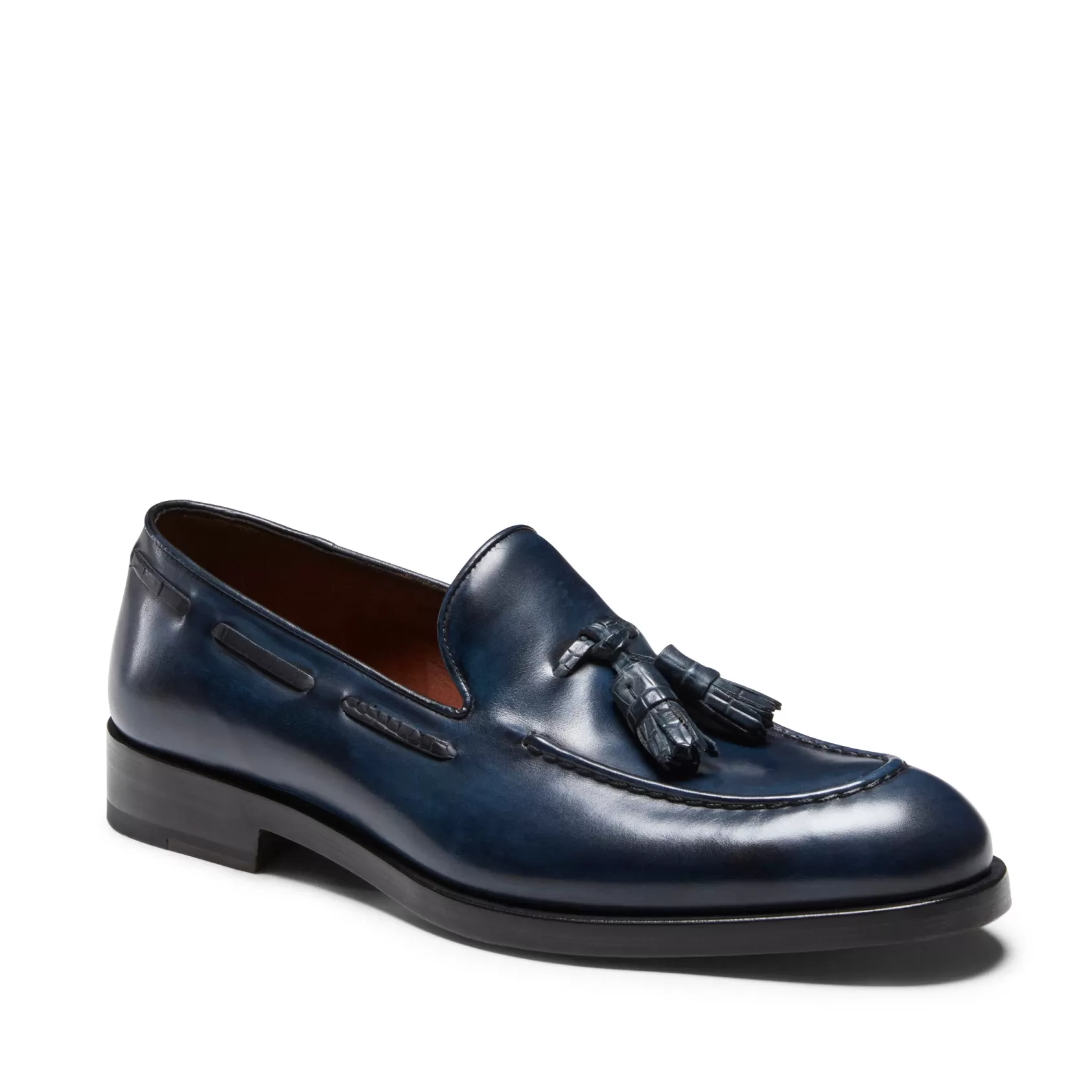 Fratelli Rossetti Navy blue leather Brera loafer | Online