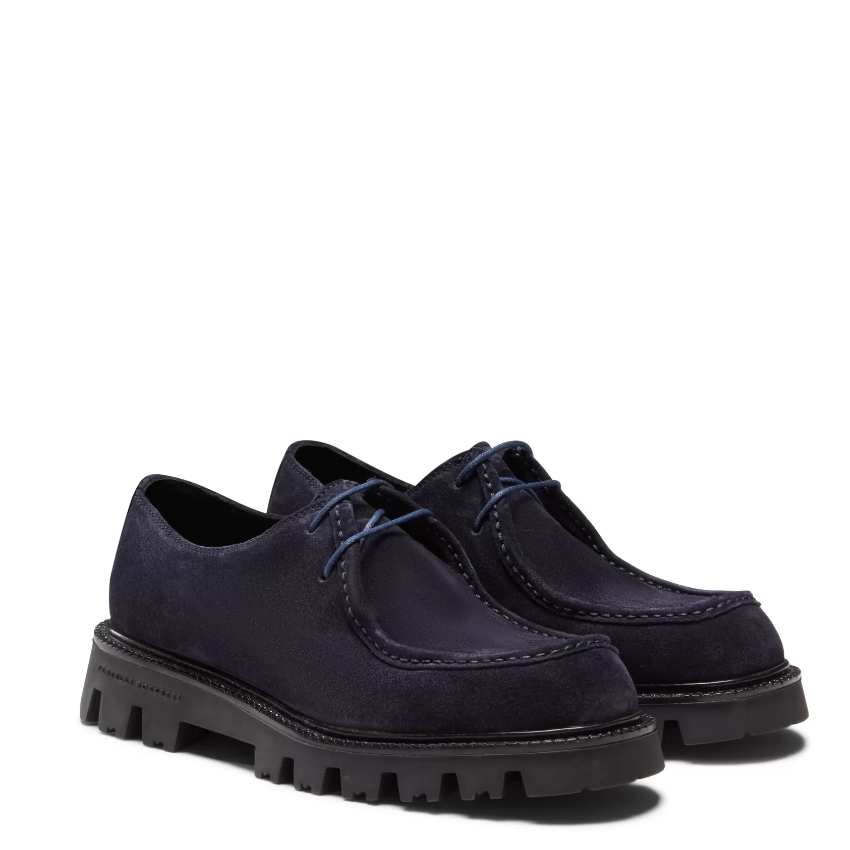 Fratelli Rossetti blue suede Derby shoe | Navy Sale