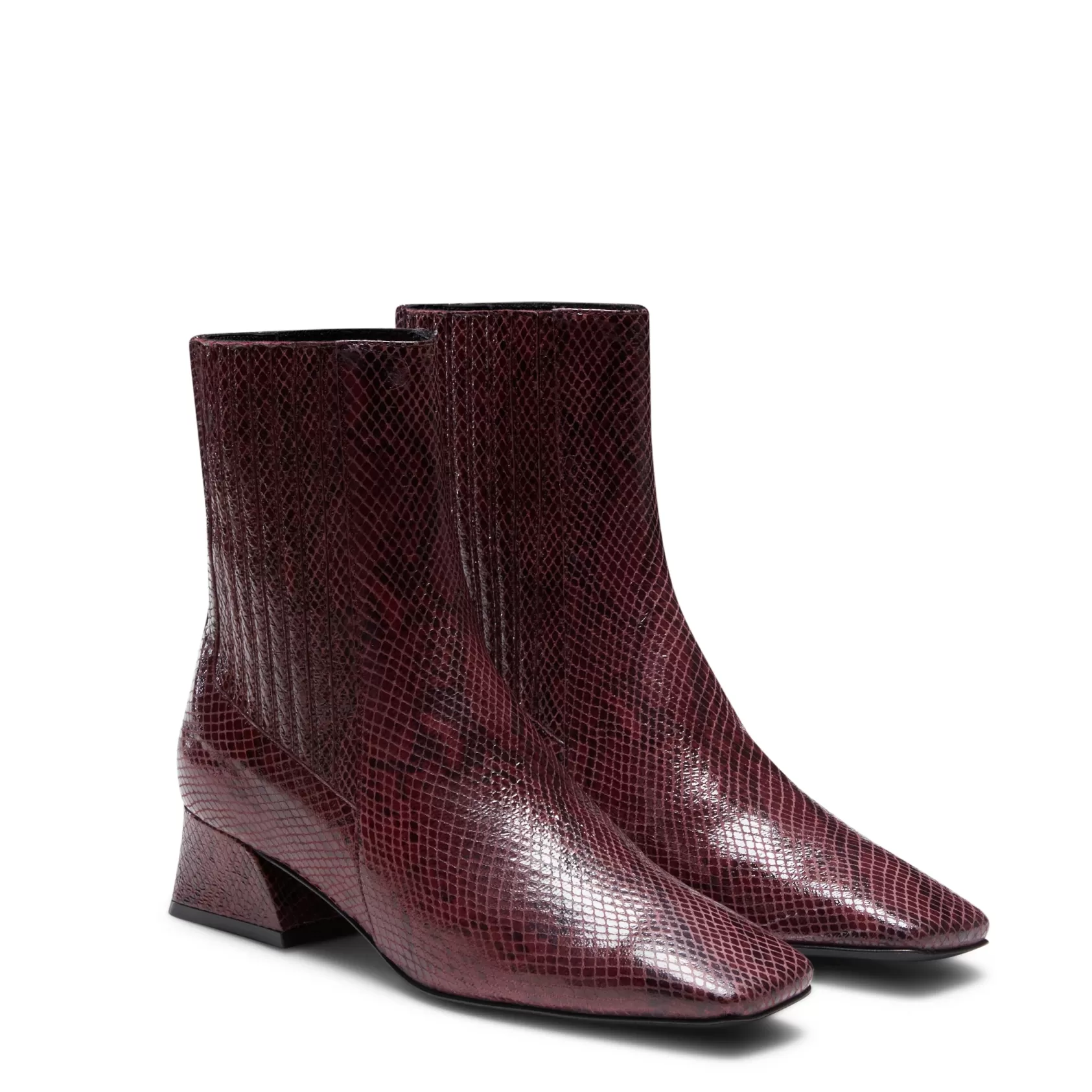 Fratelli Rossetti Plum-coloured leather ankle boot | Prugna Shop