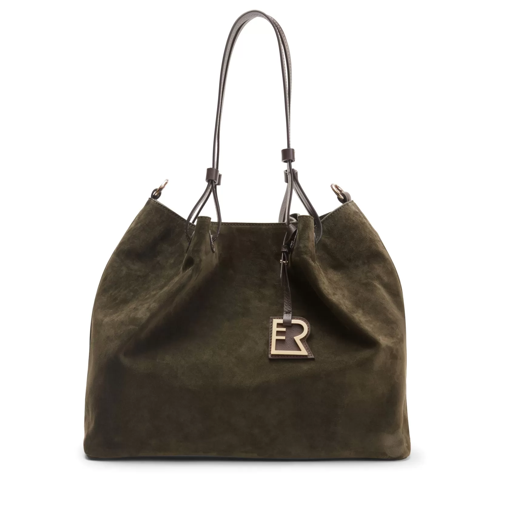 Fratelli Rossetti Royal Tote bag in suede colore verde- New
