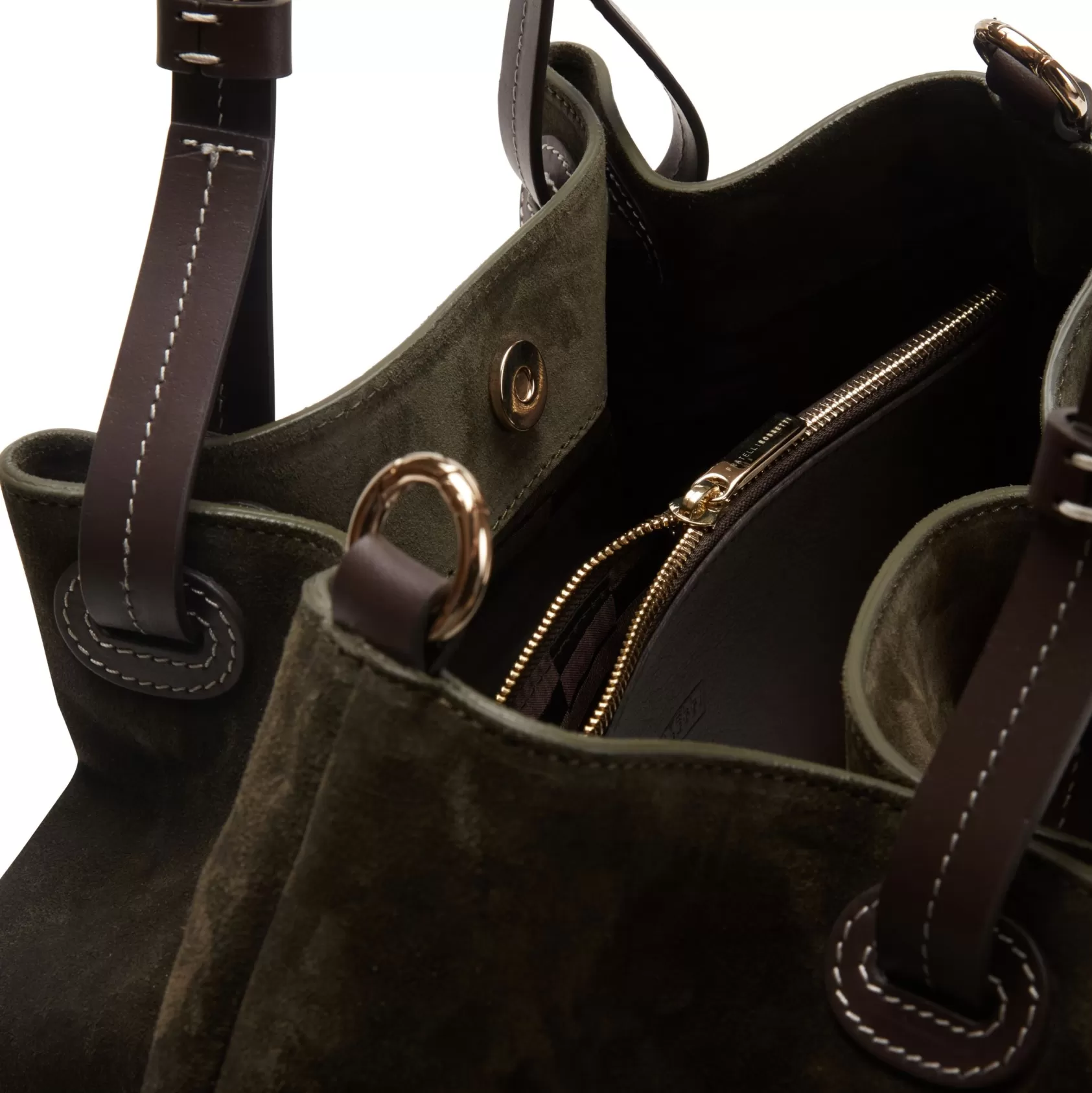 Fratelli Rossetti Royal Tote bag in suede colore verde- New