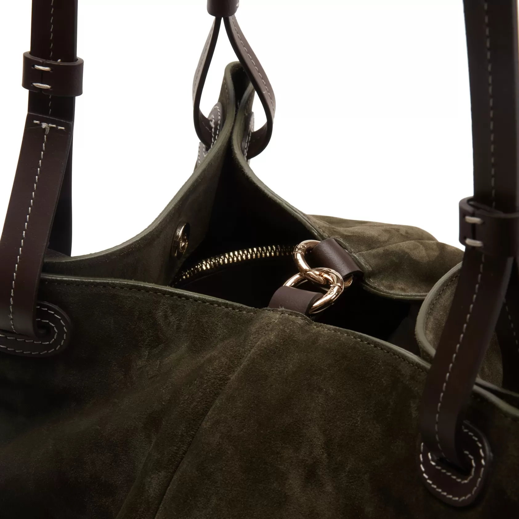 Fratelli Rossetti Royal Tote bag in suede colore verde- New