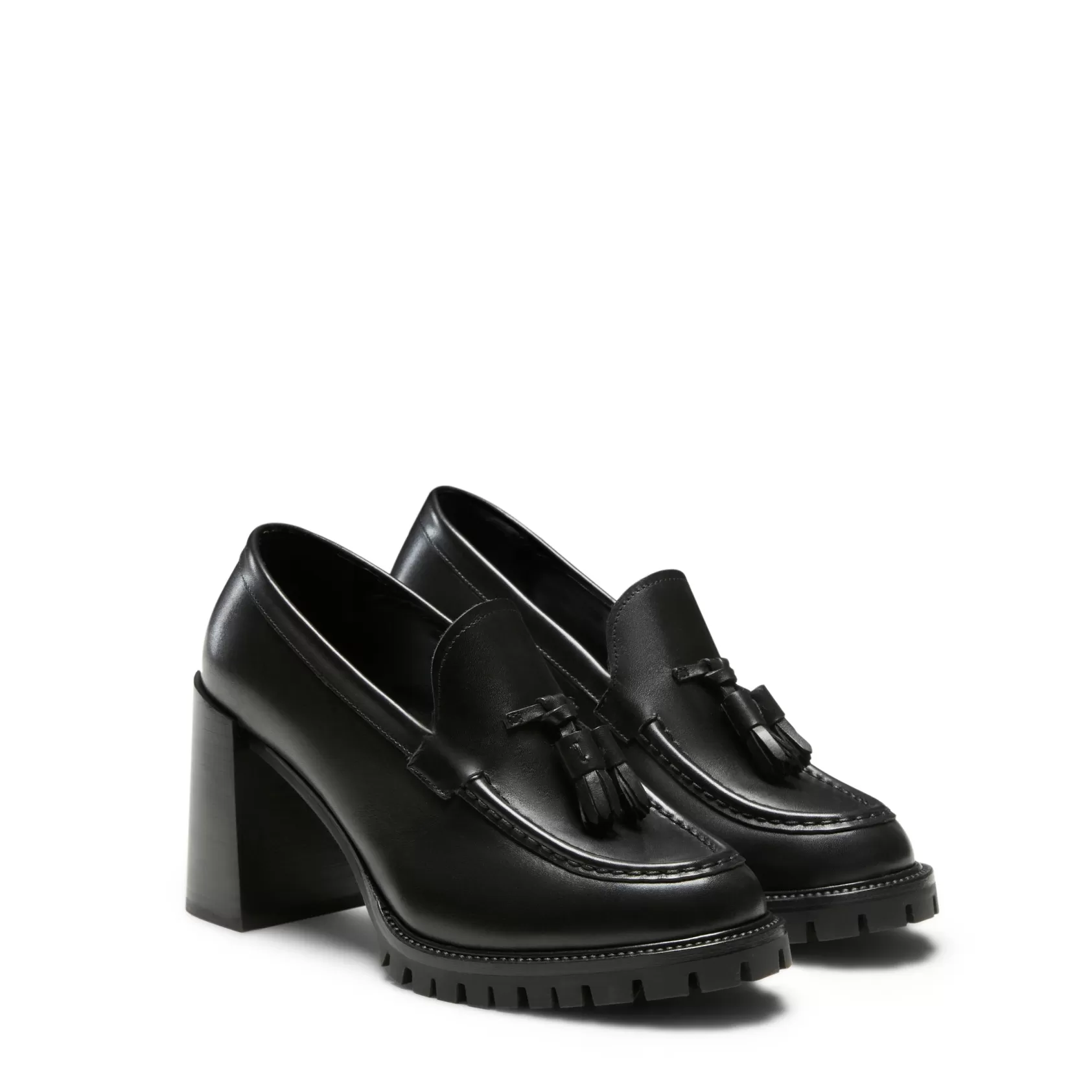 Fratelli Rossetti Women's black leather Brera loafer | Nero Outlet