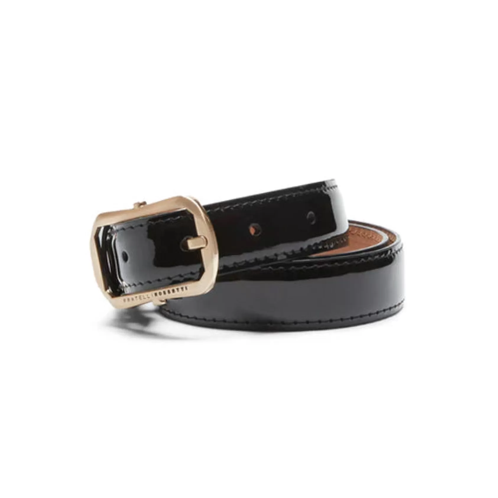 Fratelli Rossetti Women's black patent leather belt | Nero Cheap