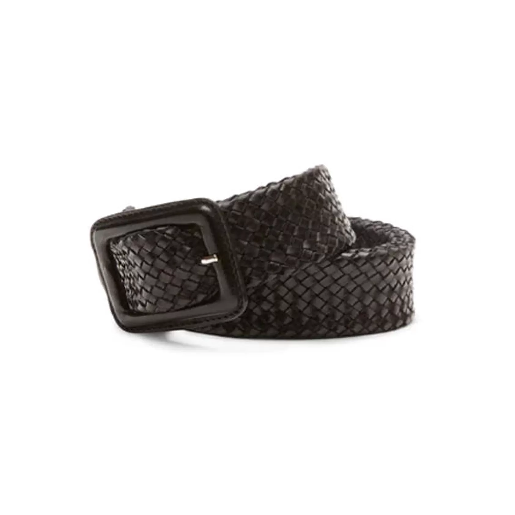 Fratelli Rossetti Women's black woven leather belt | New