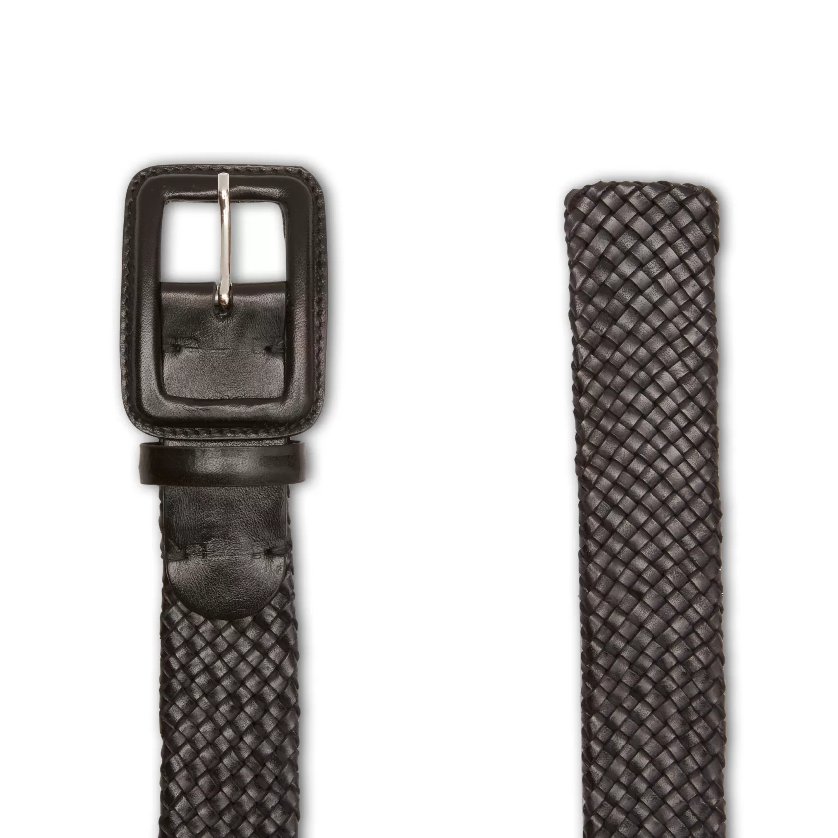 Fratelli Rossetti Women's black woven leather belt | New