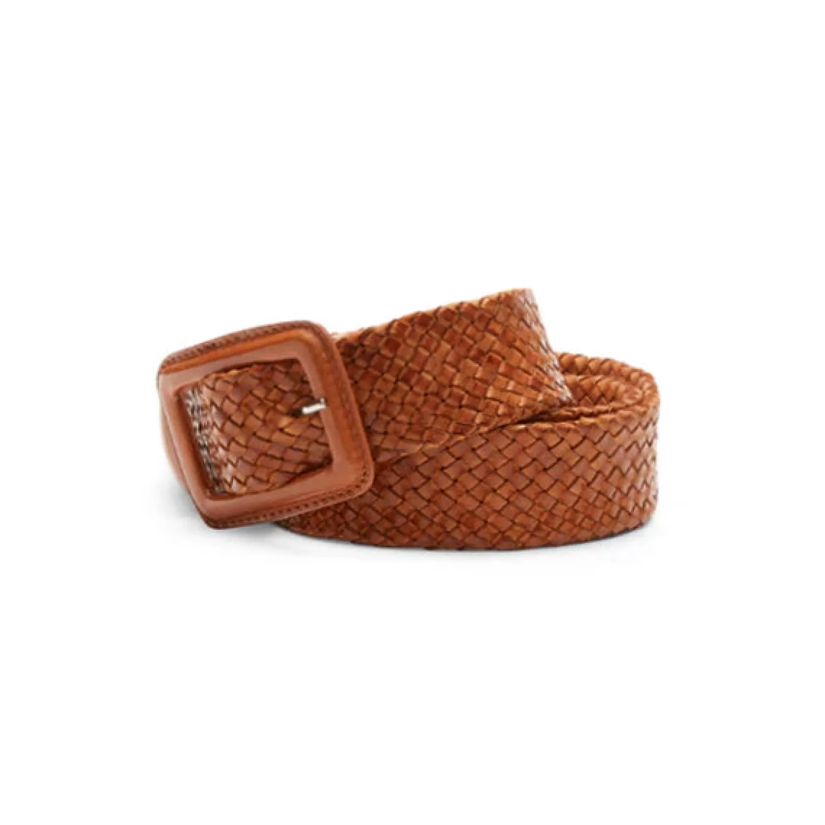 Fratelli Rossetti Women's cognac woven leather belt | Clearance