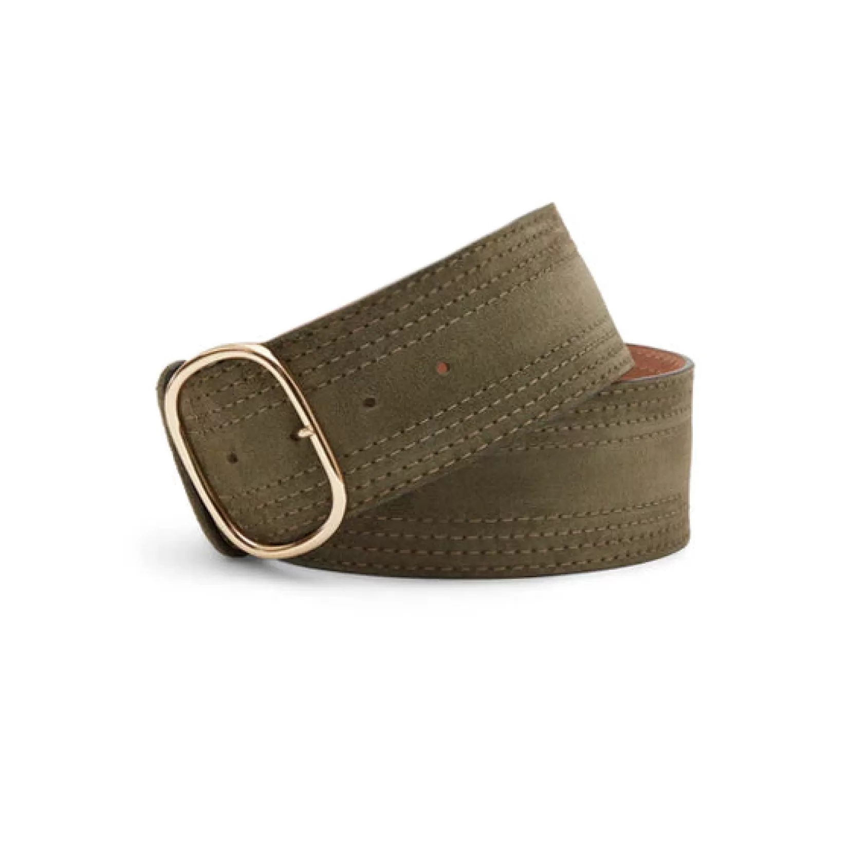 Fratelli Rossetti Women's forest green suede belt | Discount