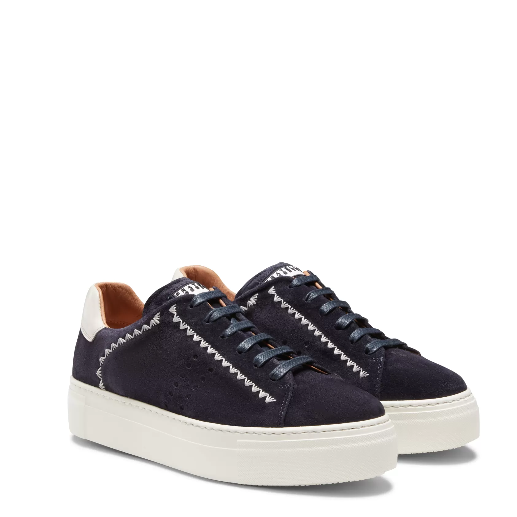 Fratelli Rossetti Women's blue suede sneaker | Navy Clearance